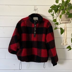 Checkered teddy bear jacket